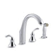 KOHLER K-10445 Fort?? 4-hole kitchen sink faucet with 7-3/4" spout, matching finish sidespray