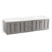 KOHLER K-99525-SD-1WT Damask 72" wall-hung bathroom vanity cabinet with 4 doors and 2 drawers, split top drawer