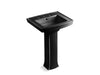 KOHLER 2359-8 Archer Pedestal bathroom sink with 8" widespread faucet holes