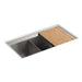 KOHLER 3160-NA Poise 33" X 18" X 9-1/2" Undermount Large/Medium Double-Bowl Kitchen Sink, Includes Cutting Board And Rack