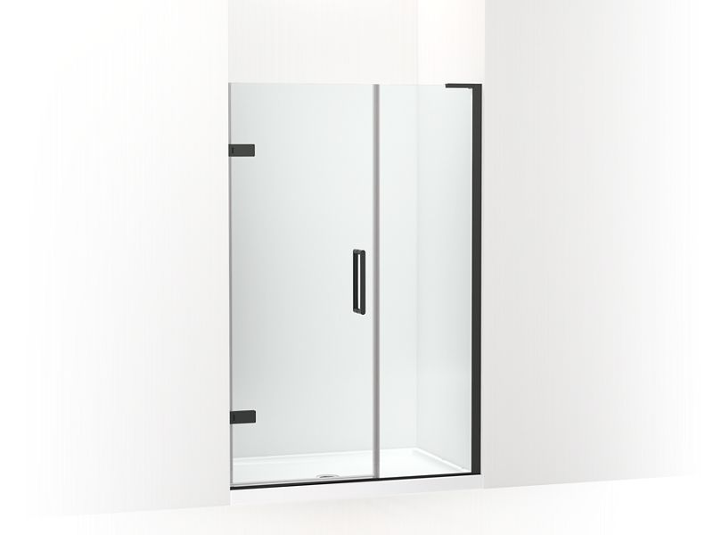 KOHLER 27604-10L-BL Composed 45-1/4"–46" W X 71-1/2" H Frameless Pivot Shower Door With 3/8" Crystal Clear Glass And Back-To-Back Vertical Door Pulls in Matte Black