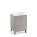 KOHLER K-99501-LG-1WT Jacquard 24" bathroom vanity cabinet with furniture legs, 2 doors and 1 drawer