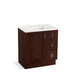 KOHLER K-99530-TKR-1WG Poplin 30" bathroom vanity cabinet with toe kick, 1 door and 3 drawers on right