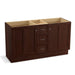 KOHLER K-99524-TKSD-1WG Damask 60" bathroom vanity cabinet with toe kick, 2 doors and 3 drawers, split top drawer