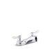 KOHLER K-400T20-4AKL Triton Bowe 1.0 gpm centerset bathroom sink faucet with laminar flow and lever handles, drain not included