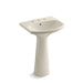 KOHLER 2362-8 Cimarron Pedestal bathroom sink with 8" widespread faucet holes