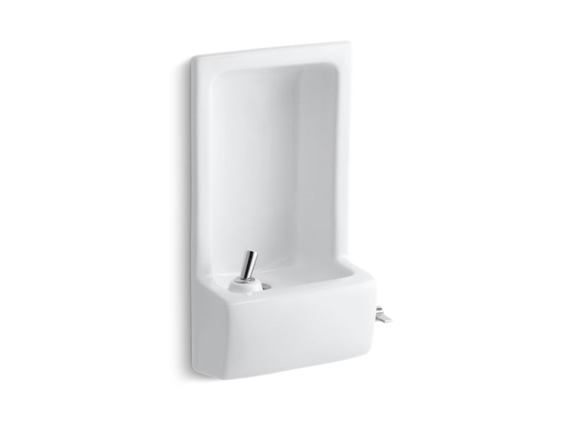 KOHLER 5293-0 Glenbrook Semi-Recessed Drinking Fountain in White