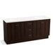 KOHLER K-99525-TKSD-1WB Damask 72" bathroom vanity cabinet with toe kick, 4 doors and 3 drawers, split top drawer