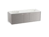 KOHLER K-99548-SD-1WT Jute 60" wall-hung bathroom vanity cabinet with 2 doors and 1 split drawer