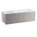 KOHLER K-99548-SD-1WT Jute 60" wall-hung bathroom vanity cabinet with 2 doors and 1 split drawer