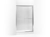 KOHLER 702208-L-SHP Fluence Sliding Shower Door, 70-5/16" H X 44-5/8 - 47-5/8" W, With 1/4" Thick Crystal Clear Glass in Bright Polished Silver