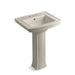 KOHLER 2359-4 Archer Pedestal bathroom sink with 4" centerset faucet holes