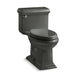 KOHLER 3812-58 Memoirs Classic Comfort Height One-Piece Compact Elongated 1.28 Gpf Chair Height Toilet With Quiet-Close Seat in Thunder Grey