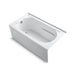 KOHLER 1357-GHLA-0 Devonshire 60" X 32" Heated Bubblemassage Air Bath, Alcove, Left Drain in White