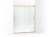 KOHLER K-706164-L Levity Sliding shower door, 74" H x 56-5/8 - 59-5/8" W, with 5/16" thick Crystal Clear glass