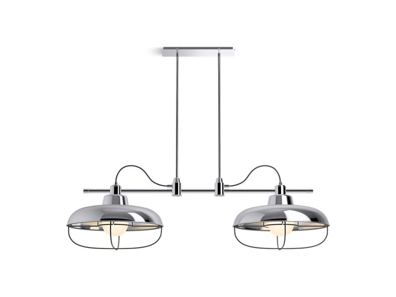 KOHLER K-23661-CH02 Modern Farm Two-light linear chandelier