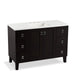 KOHLER K-99535-LGSD-1WU Poplin 48" bathroom vanity cabinet with legs, 2 doors and 6 drawers, split top drawers