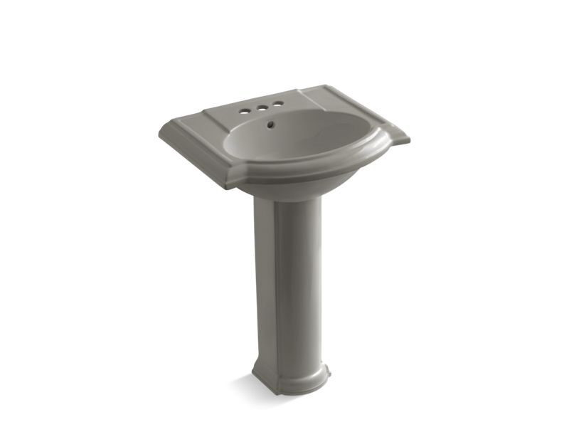 KOHLER 2286-4 Devonshire 24" pedestal bathroom sink with 4" centerset faucet holes