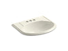 KOHLER K-2279-4-96 Devonshire Drop-in bathroom sink with 4" centerset faucet holes