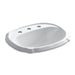KOHLER K-2189-8-0 Portrait Drop-in bathroom sink with 8" widespread faucet holes