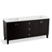 KOHLER K-99538-LG-1WU Poplin 72" bathroom vanity cabinet with legs, 4 doors and 3 drawers