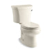 KOHLER 3948-UR-47 Wellworth Two-Piece Elongated 1.28 Gpf Toilet With Right-Hand Trip Lever, Insulated Tank And 14" Rough-In in Almond