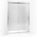 KOHLER K-706383-L Levity Sliding shower door, 78" H x 56-5/8 - 59-5/8" W, with 5/16" thick Crystal Clear glass