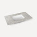 Quartz Stone Vanity Top, 36" x 1-1/8" x 23", Center Undercounter Sink, Three Hole, For Sendai, Bergman, Mackey and Chest