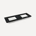 Quartz Stone Vanity Top, 60" x 1-1/8" x 23", Double Undercounter Sink, Three Hole, For Helden