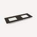 Quartz Stone Vanity Top, 60" x 1-1/8" x 23", Double Undercounter Sink, Three Hole, For Sendai and Mackey