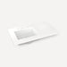 Quartz Stone Vanity Top, 37" x 3/4" x 22", Left Offset Undercounter Sink, Three Hole