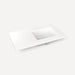 Quartz Stone Vanity Top, 37" x 3/4" x 22", Right Offset Undercounter Sink, Three Hole