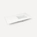 Quartz Stone Vanity Top, 43" x 3/4" x 22", Right Offset Undercounter Sink, Three Hole