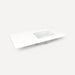 Quartz Stone Vanity Top, 43" x 3/4" x 22", Right Offset Undercounter Sink, Single Hole