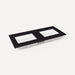 Quartz Stone Vanity Top, 49" x 3/4" x 22", Double Undercounter Sink, Three Hole