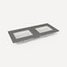 Quartz Stone Vanity Top, 49" x 3/4" x 22", Double Undercounter Sink, Three Hole