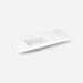 Quartz Stone Vanity Top, 49" x 3/4" x 22", Left Offset Undercounter Sink, Single Hole