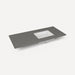Quartz Stone Vanity Top, 49" x 3/4" x 22", Right Offset Undercounter Sink, Three Hole