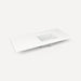 Quartz Stone Vanity Top, 49" x 3/4" x 22", Right Offset Undercounter Sink, Three Hole