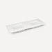 Quartz Stone Vanity Top, 61" x 3/4" x 22", Double Undercounter Sink, Three Hole