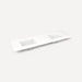 Quartz Stone Vanity Top, 73" x 3/4" x 22", Double Undercounter Sink, Single Hole