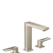 hansgrohe Metropol Widespread Faucet 160 with Loop Handles and Pop-Up Drain, 1.2 GPM