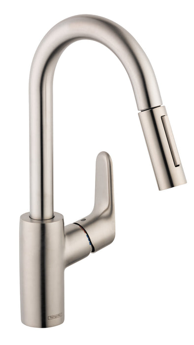 hansgrohe Focus Prep Kitchen Faucet, 2-Spray Pull-Down, 1.75 GPM