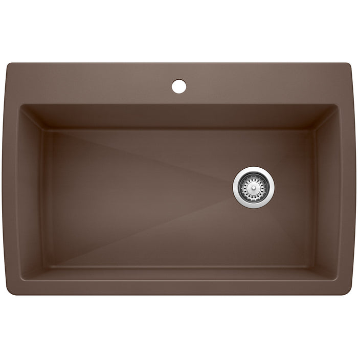 BLANCO 440192 Diamond Super Single Dual Mount Kitchen Sink - Café