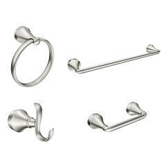 Moen  Pivoting Paper Holder Towel Bar Double Robe Hook Towel Ring