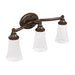 Moen YB2863 Oil rubbed bronze three globe bath light