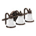 Moen YB9863 Oil rubbed bronze three globe bath light