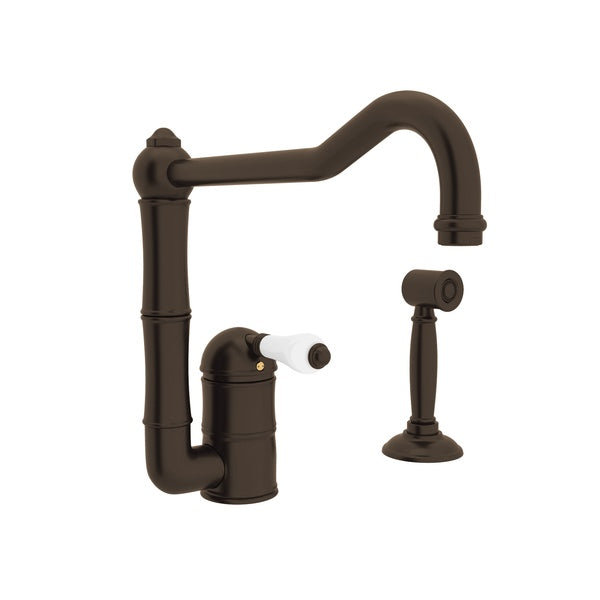 ROHL A3608/11WS Acqui® Extended Spout Kitchen Faucet With Side Spray