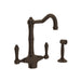 ROHL A1679WS Acqui® Two Handle Kitchen Faucet With Side Spray