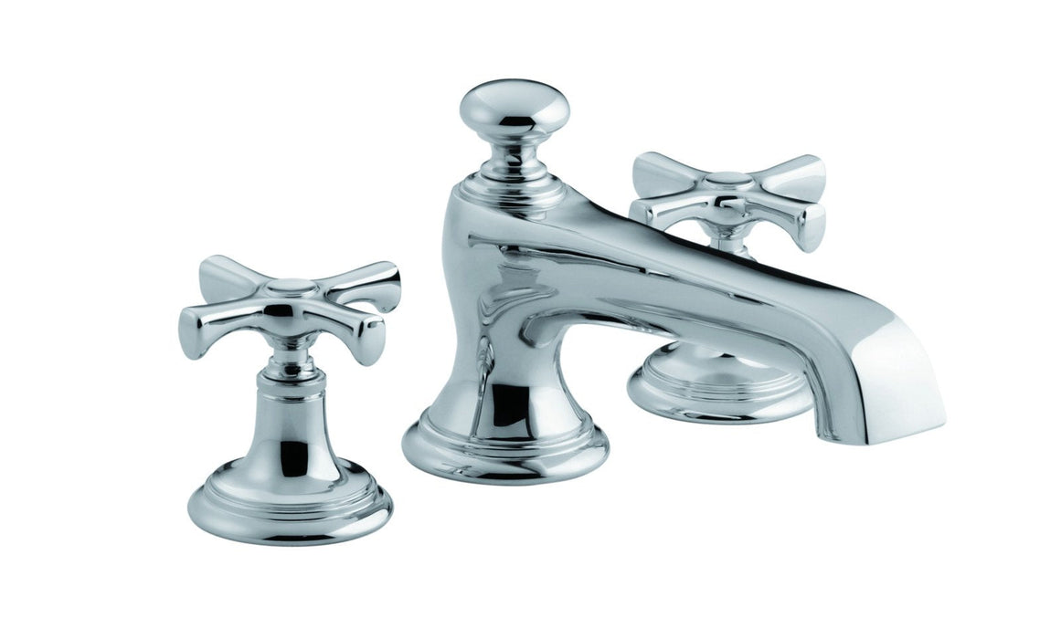 Kallista P24603-CR-CP Bellis Deck-Mount Bath Faucet, Cross Handles